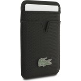 Coque iPhone 17 Pro Max - Lacoste Iconic Petit Pique MagSafe avec portefeuille magnétique - Noir