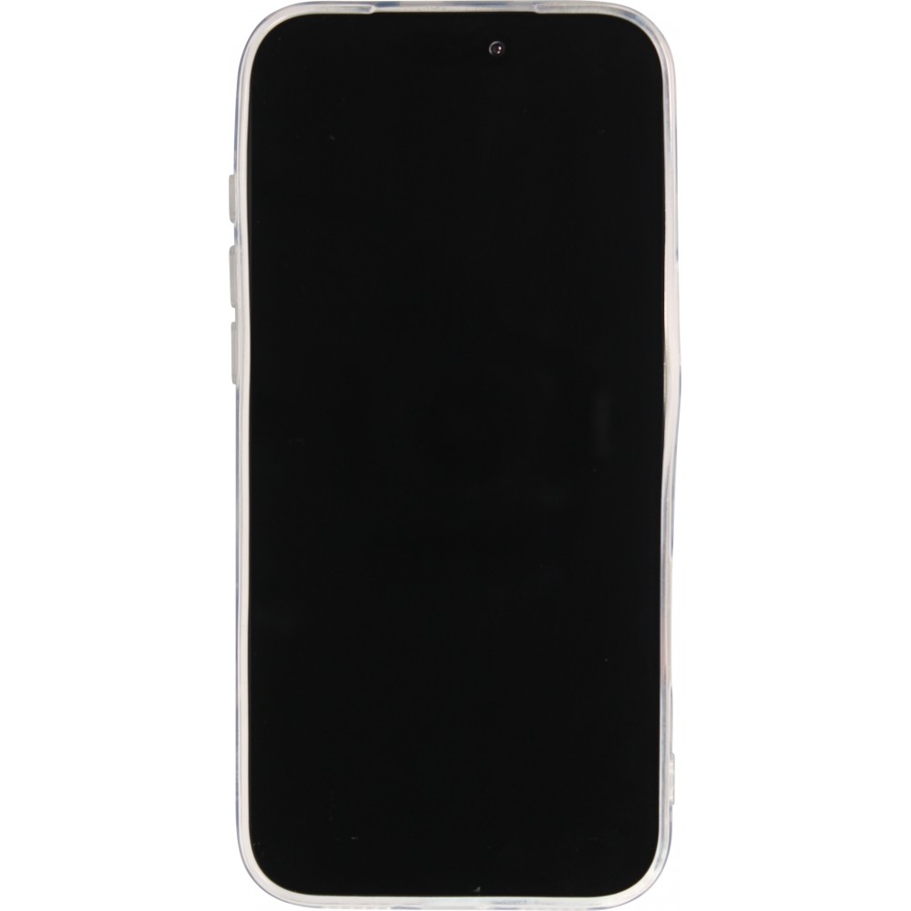 iPhone 17 Pro Max Case Hülle - Leopard Schwarz/Weiss Klare Silikon Schutzhülle - Schwarz