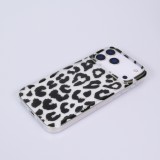 iPhone 17 Pro Max Case Hülle - Leopard Schwarz/Weiss Klare Silikon Schutzhülle - Schwarz