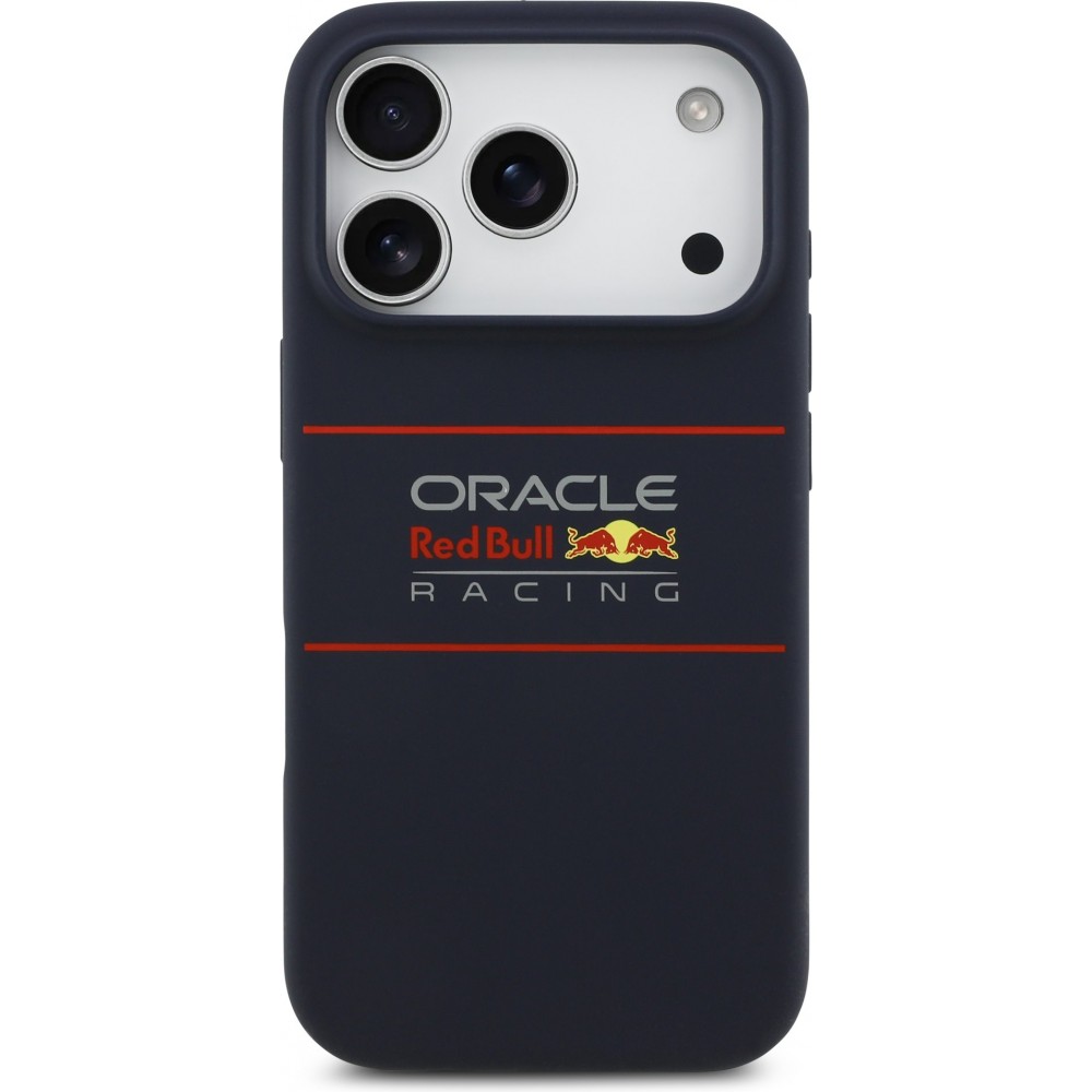Coque iPhone 17 Pro Max - Red Bull Silicone Horizontal Centered Logo MagSafe - Bleu
