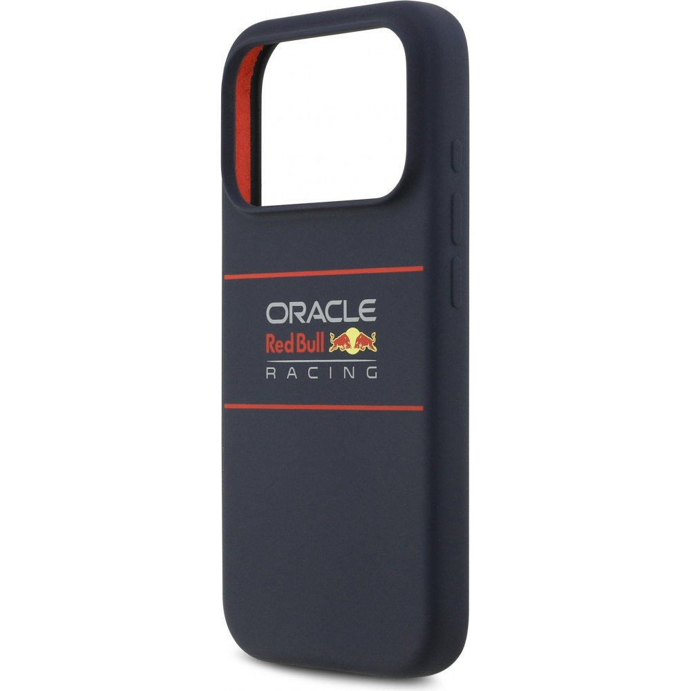 Coque iPhone 17 Pro Max - Red Bull Silicone Horizontal Centered Logo MagSafe - Bleu