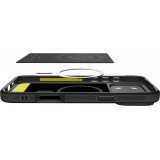 Coque iPhone 17 Pro Max - Spigen Rugged Armor MagFit compatible MagSafe résistante et durable - Noir