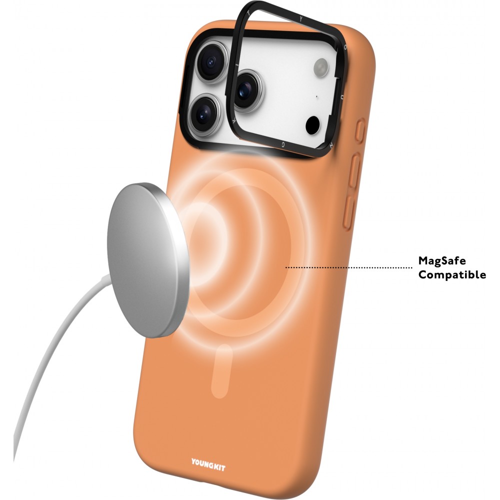 iPhone 17 Pro Max Case Hülle - Youngkit Gel Cream Series MagSafe - Orange