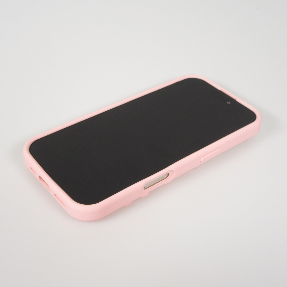 Coque iPhone 17 Pro Max - Murale ventouse pastel avec fixation sur surfaces - Rose