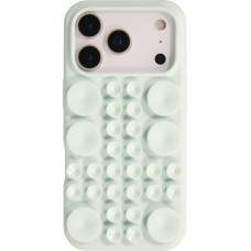 Coque iPhone 17 Pro Max - Murale ventouse pastel avec fixation sur surfaces - Vert menthe