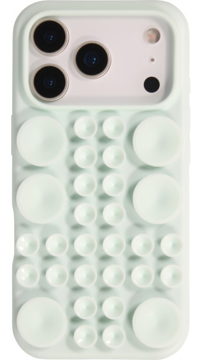 Coque iPhone 17 Pro Max - Murale ventouse pastel avec fixation sur surfaces - Vert menthe