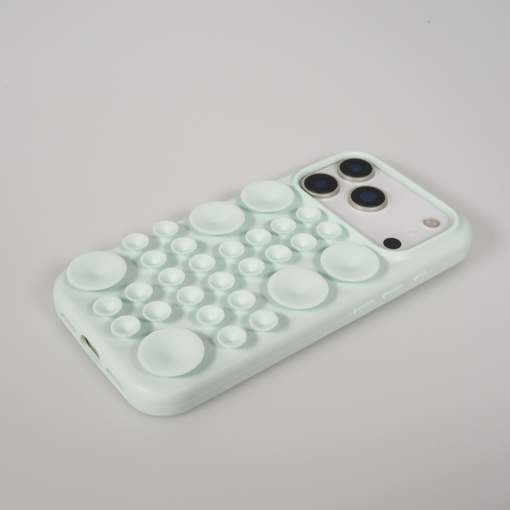 Coque iPhone 17 Pro Max - Murale ventouse pastel avec fixation sur surfaces - Vert menthe