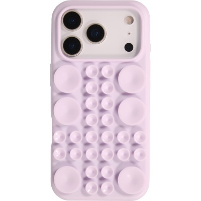 iPhone 17 Pro Max Case H&uuml;lle - Pastellfarbene Wandhalterung mit Saugnapf f&uuml;r glatte Oberfl&auml;chen - Violett