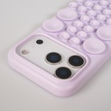 Coque iPhone 17 Pro Max - Murale ventouse pastel avec fixation sur surfaces - Violet
