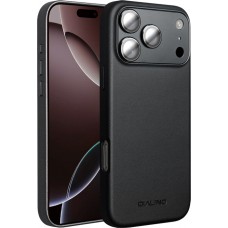 Hülle iPhone 17 Pro - Qialino Echtleder (MagSafe kompatibel) - Schwarz