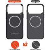 iPhone 17 Pro Case Hülle - Tech-Protect Ion Carbon MagSafe-kompatibel, langlebig und leicht - Silber