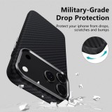 iPhone 17 Pro Case Hülle - Tech-Protect Ion Carbon MagSafe-kompatibel, langlebig und leicht - Silber