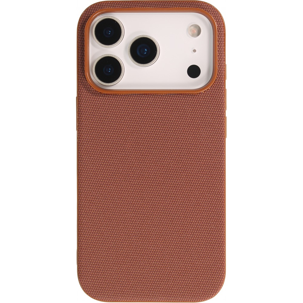 iPhone 17 Pro Max Case Hülle - MagSafe-kompatibles Premium-Technikgewebe mit eleganter Schutzhülle - Braun