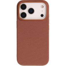 iPhone 17 Pro Max Case Hülle - MagSafe-kompatibles Premium-Technikgewebe mit eleganter Schutzhülle - Braun