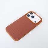 iPhone 17 Pro Max Case Hülle - MagSafe-kompatibles Premium-Technikgewebe mit eleganter Schutzhülle - Braun