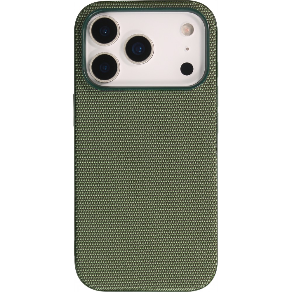 iPhone 17 Pro Max Case Hülle - MagSafe-kompatibles Premium-Technikgewebe mit eleganter Schutzhülle - Grün