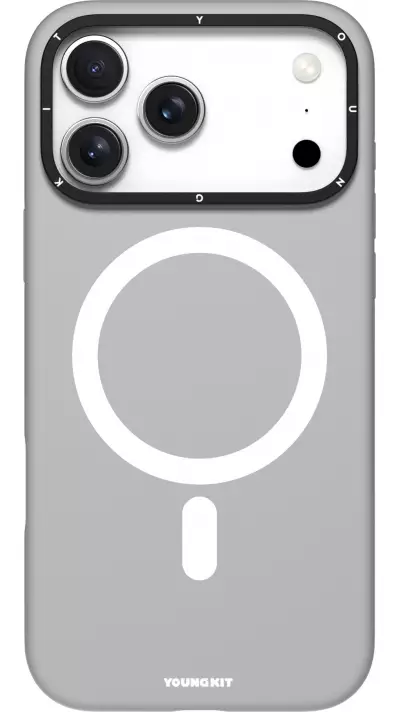 Coque iPhone 17 Pro Max - Youngkit Gel Cream Series MagSafe - Gris