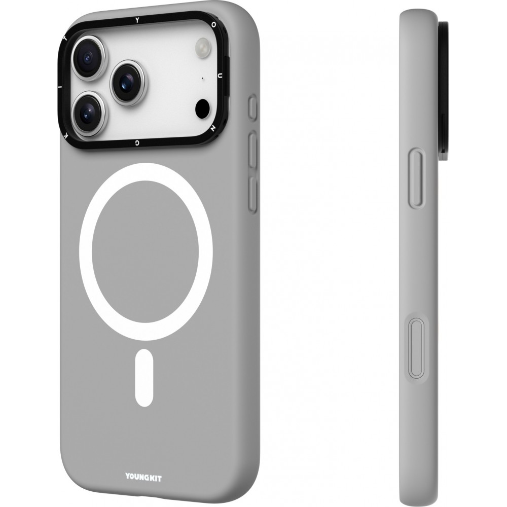 iPhone 17 Pro Max Case Hülle - Youngkit Gel Cream Series MagSafe - Grau