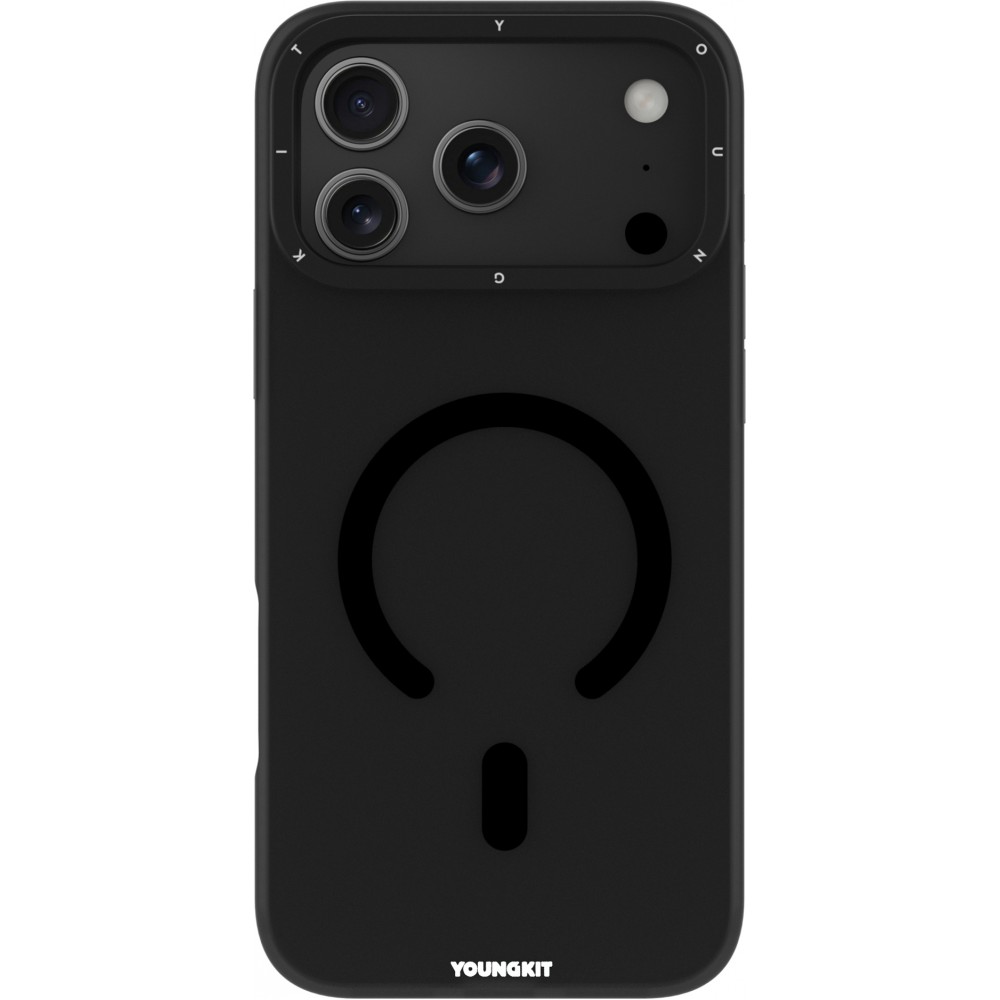 iPhone 17 Pro Case Hülle - Youngkit Hidden Sand MagSafe - Schwarz