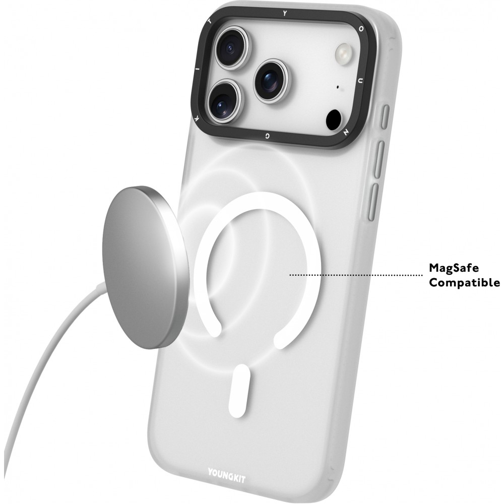 iPhone 17 Pro Case Hülle - Youngkit Hidden Sand MagSafe - Schwarz
