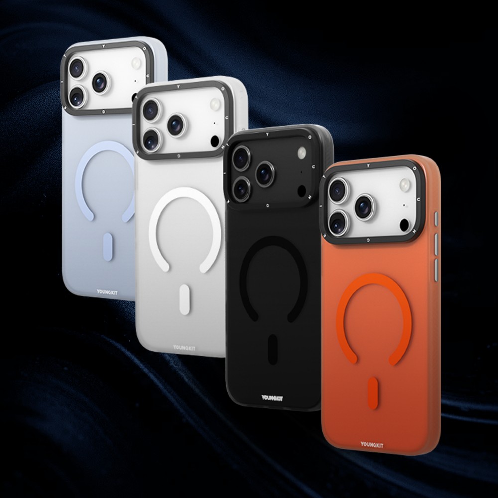 iPhone 17 Pro Case Hülle - Youngkit Hidden Sand MagSafe - Schwarz