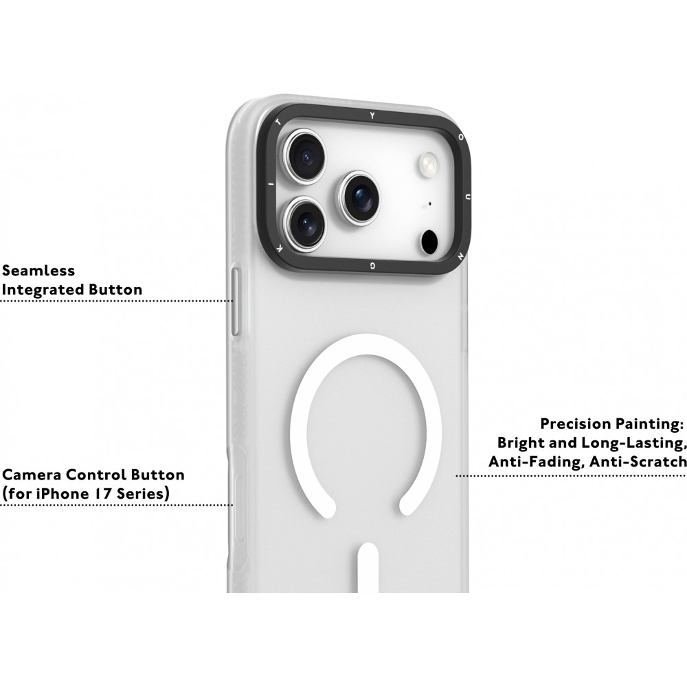 iPhone 17 Pro Case Hülle - Youngkit Hidden Sand MagSafe - Schwarz