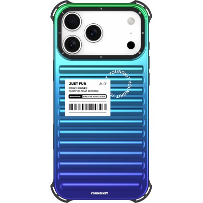 Coque iPhone 17 Pro Max - Youngkit Secret Color dégradé compatible MagSafe - Bleu