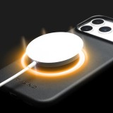 Coque iPhone 17 - Qialino cuir véritable (compatible MagSafe) - Noir