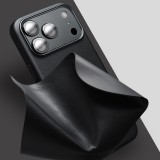 Coque iPhone 17 - Qialino cuir véritable (compatible MagSafe) - Noir