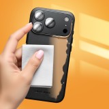 Coque iPhone 17 - Qialino cuir véritable (compatible MagSafe) - Noir
