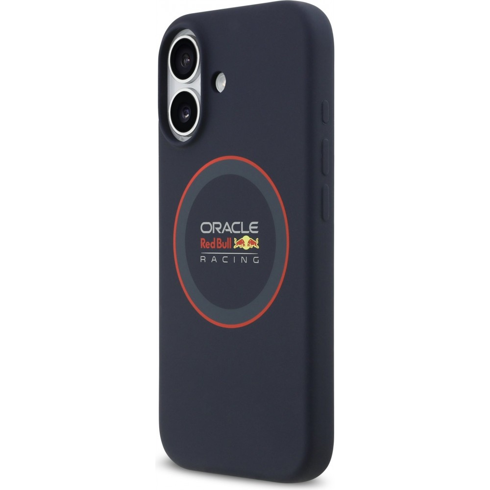 Coque iPhone 17 - Red Bull Racing MagSafe en silicone avec anneau rouge - Bleu