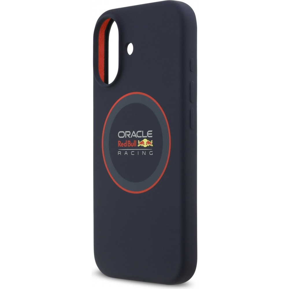 Coque iPhone 17 - Red Bull Racing MagSafe en silicone avec anneau rouge - Bleu