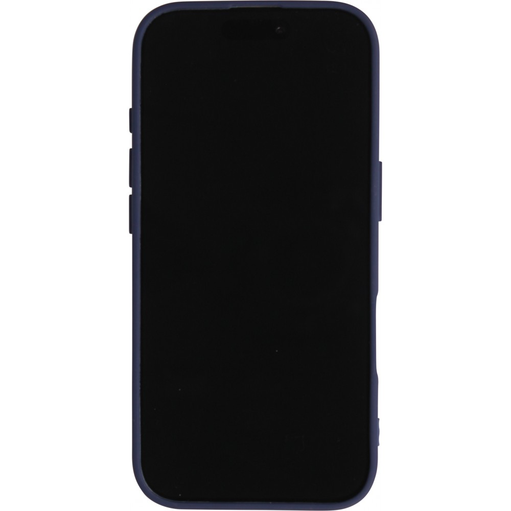 Coque iPhone 17 - Relief ondulé en silicone souple style original et minimaliste - Bleu