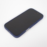 Coque iPhone 17 - Relief ondulé en silicone souple style original et minimaliste - Bleu