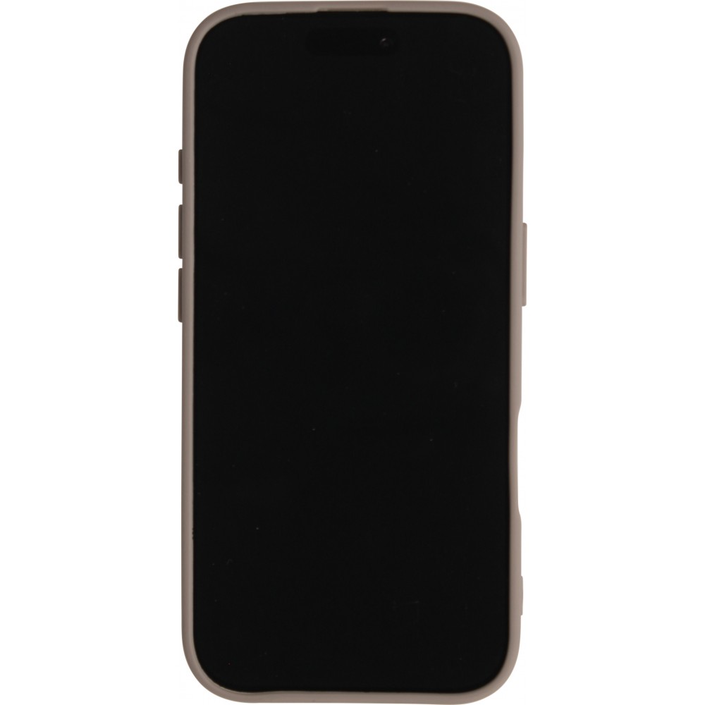 iPhone 17 Case H&uuml;lle - Wellenstruktur aus flexiblem Silikon im originalen minimalistischen Stil - Grau