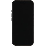 Coque iPhone 17 - Relief ondulé en silicone souple style original et minimaliste - Noir