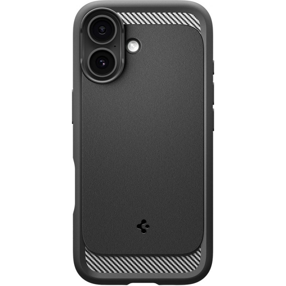 Coque iPhone 17 - Spigen Rugged Armor MagFit compatible MagSafe résistante et durable - Noir