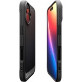 Coque iPhone 17 - Spigen Rugged Armor MagFit compatible MagSafe résistante et durable - Noir