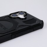 Coque iPhone 17 - Style blind&eacute; Bibercas protection militaire ultra r&eacute;sistante confort maximal et MagSafe - Noir