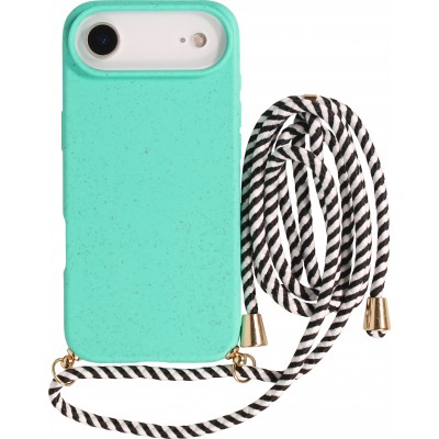 Coque iPhone Air - Bio Eco-Friendly nature avec cordon collier - Turquoise