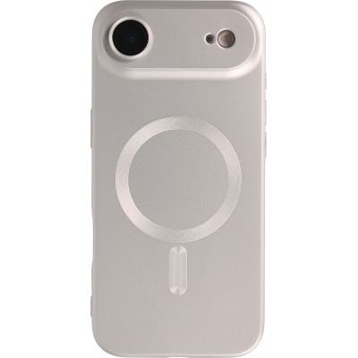 Coque iPhone Air - Gel souple avec vitre de protection caméra MagSafe - Argent
