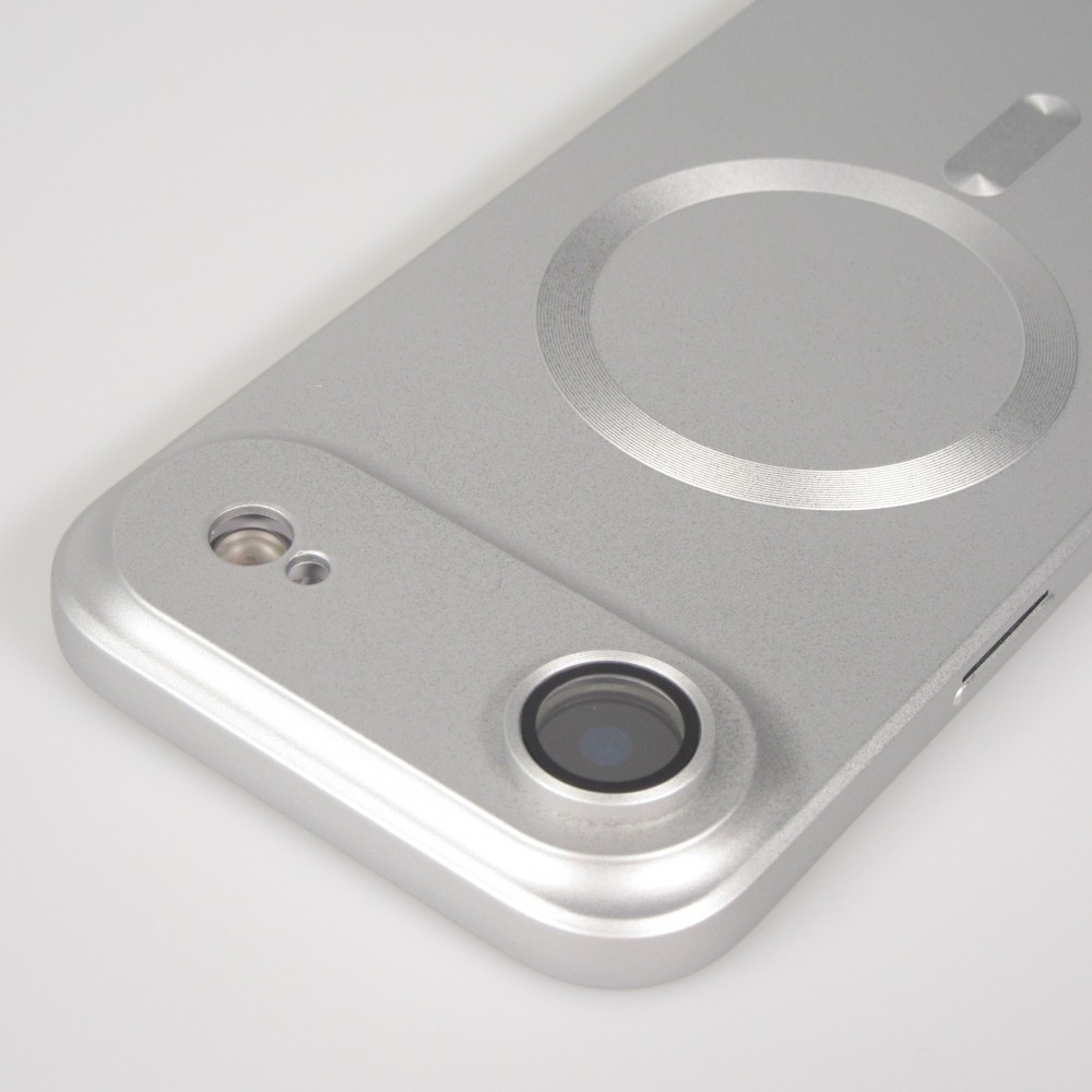 Coque iPhone Air - Gel souple avec vitre de protection caméra MagSafe - Argent