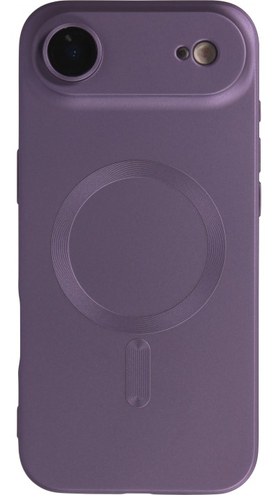 Coque iPhone Air - Gel souple avec vitre de protection caméra MagSafe - Violet