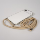 Coque iPhone Air - Gel transparent avec lacet beige