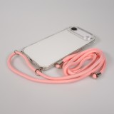 Coque iPhone Air - Gel transparent avec lacet - Rose