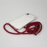 Coque iPhone Air - Gel transparent avec lacet - Rouge
