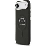 Coque iPhone Air - Karl Lagerfeld PU RSG Logo MagSafe élégante et protectrice - Noir