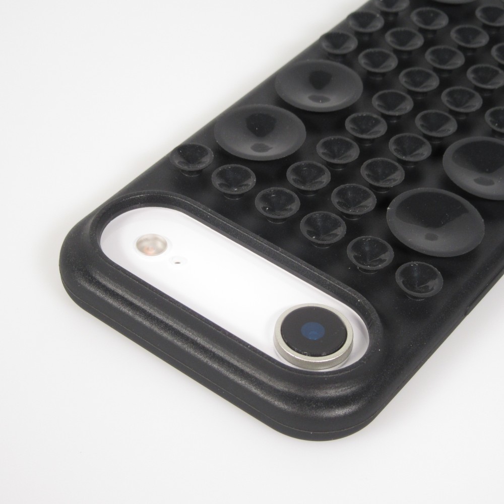 Coque iPhone Air - Murale ventouse pastel avec fixation sur surfaces - Noir