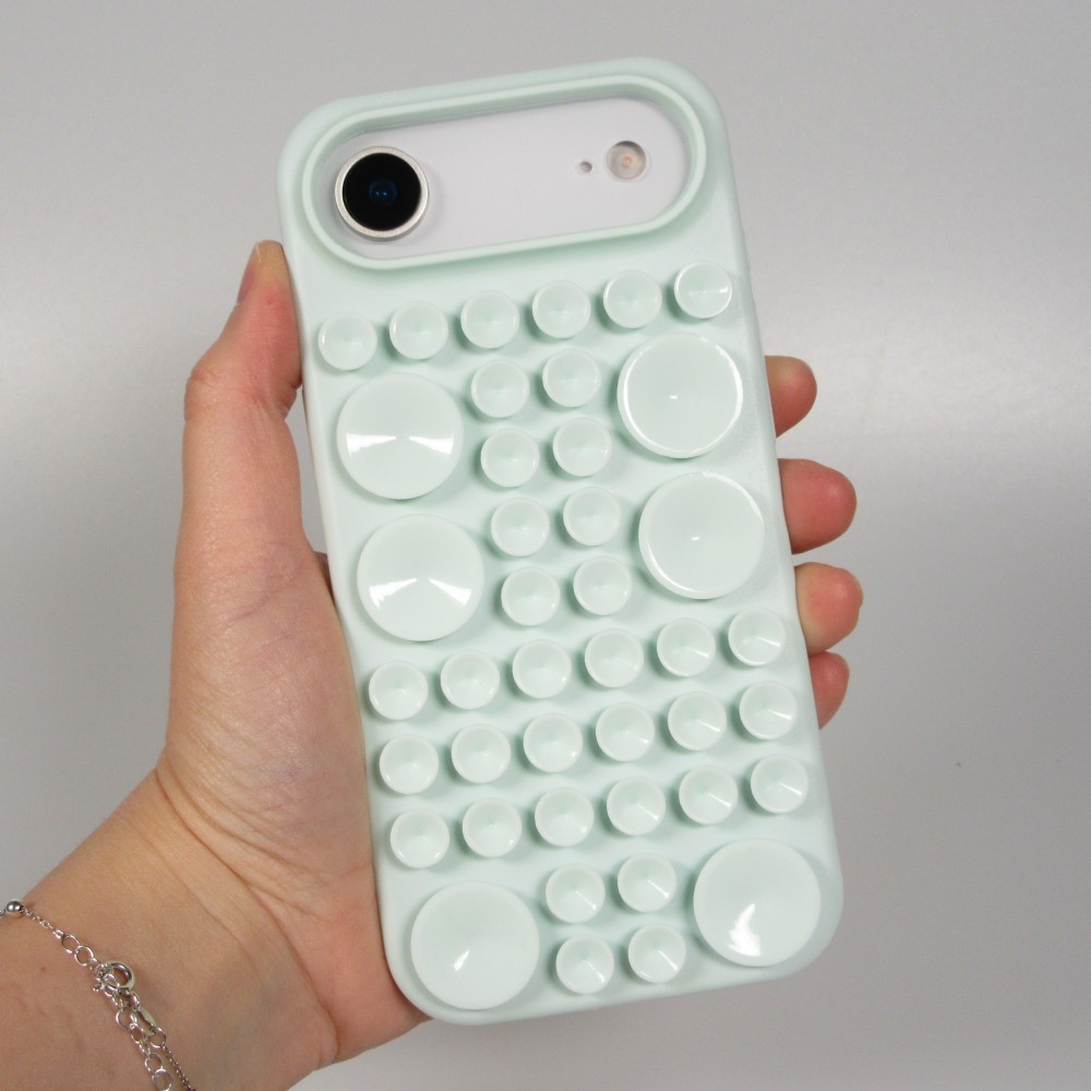 Coque iPhone Air - Murale ventouse pastel avec fixation sur surfaces - Vert menthe