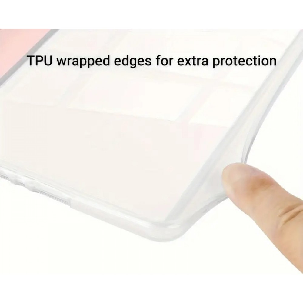 Coque Kindle Paperwhite 2024 (12e génération) - Ultra-transparent protection acrylique et TPU antichoc avec fonction veille / réveil - Rose